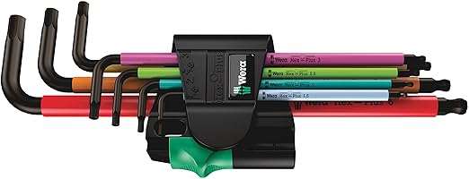 Wera 05022534001 950/7 Hex-Plus Multicolour Magnet 1 L-key set, metric, BlackLaser, 7 pieces