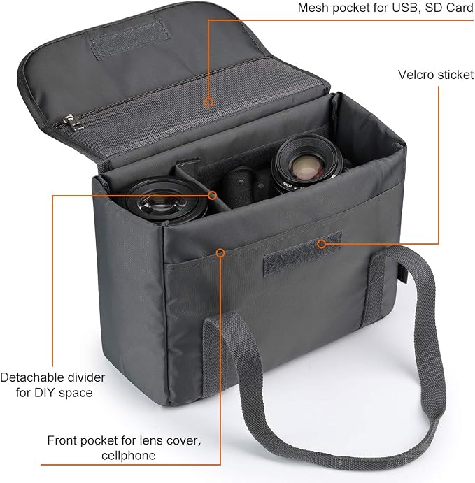 S-ZONE Waterproof Shockproof Foldable Camera Insert Bag Lens Cases Canon Nikon