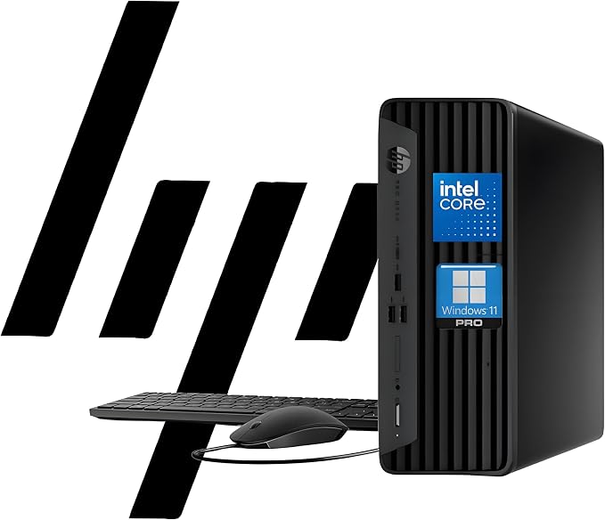 HP ProDesk 400 G9 SFF Business Desktop Computer, Intel CPU, 16GB RAM, 512GB PCIe SSD, Dual 4K Display Support, USB-C, HDMI, RJ-45, Wi-Fi, Wired Keyboard & Mouse, Windows 11 Pro