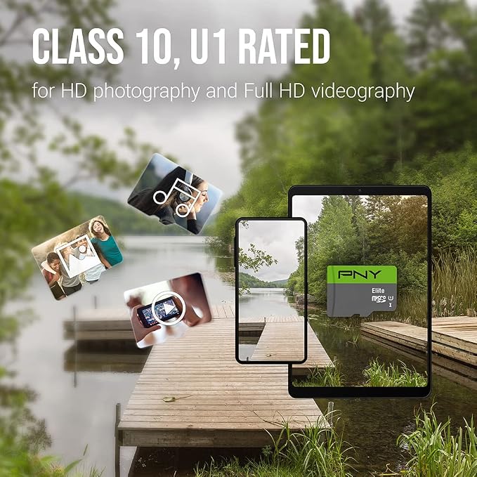 PNY 64GB Elite Class 10 U1 microSDXC Flash Memory Card