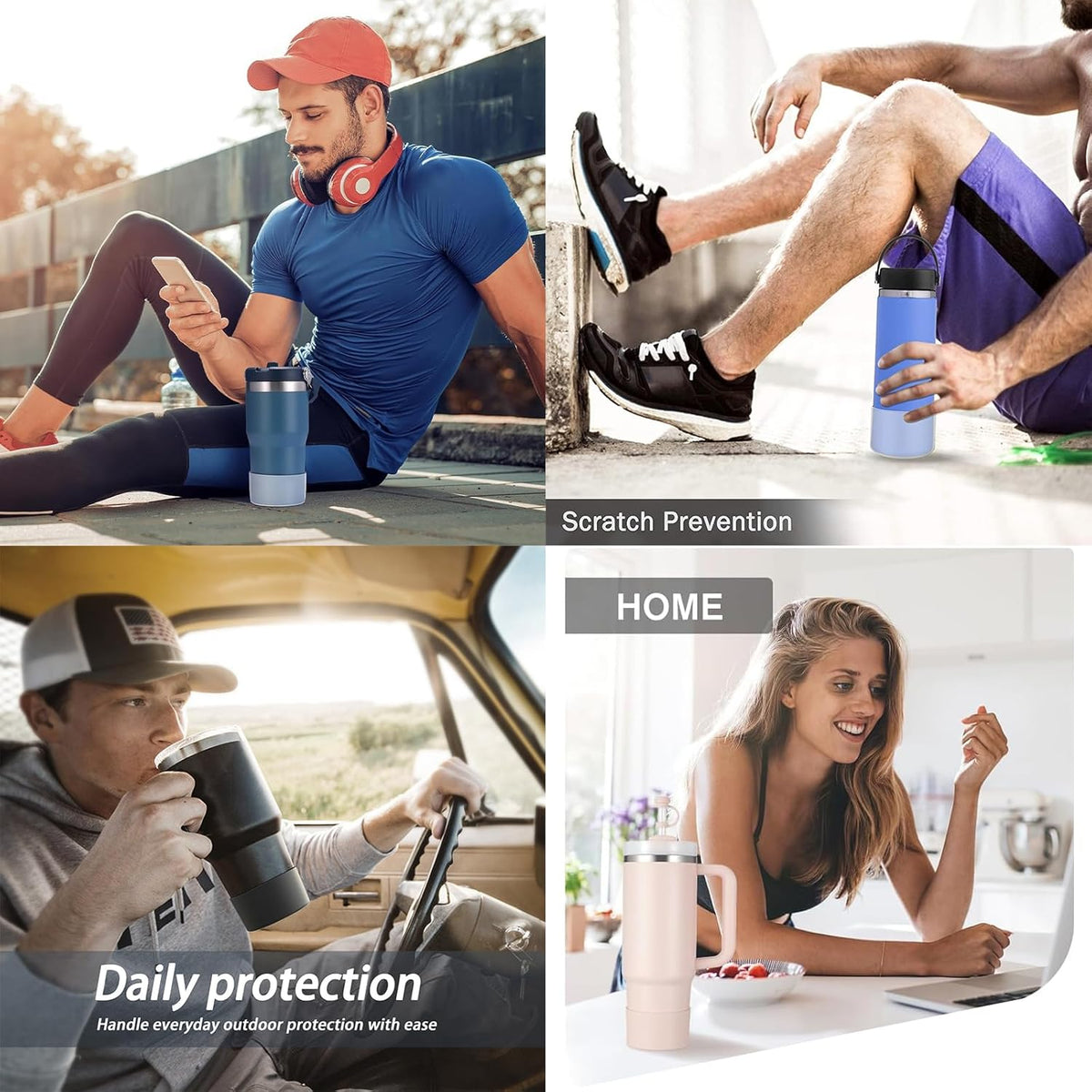 Skiennix Silicone Boot - Anti-Scratch Protective Sleeve for Hydro Flask | Fits 12oz-40oz Bottles