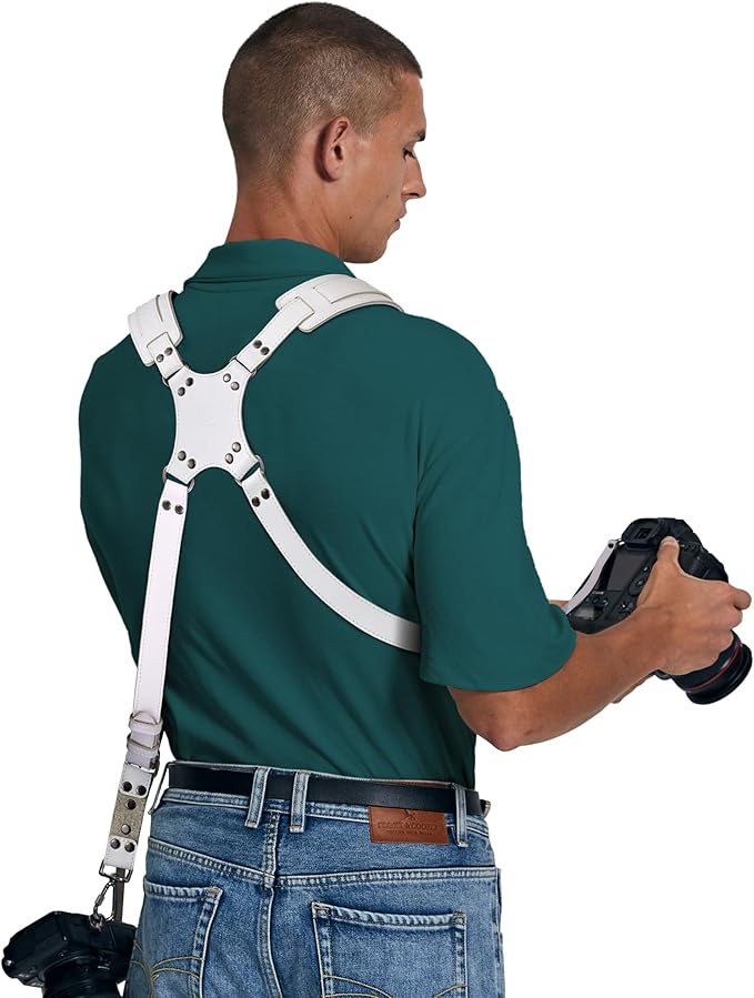 Padwa Lifestyle White Dual Camera Harness Strap