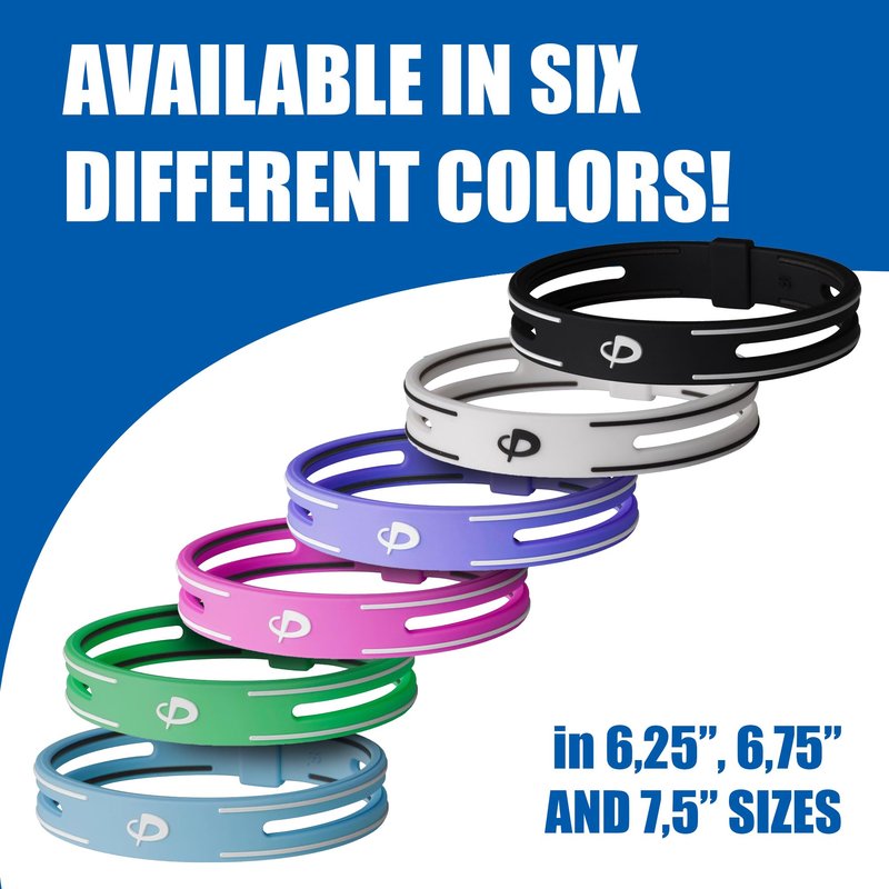 Phiten S-PRO Titanium Bracelet - Waterproof Sport Silicone Bracelet Wristband with Aqua-Titanium for Alternative Healing - Power Elastomer Zone with Micro Titanium Spheres - Pink, 6.75 Inch