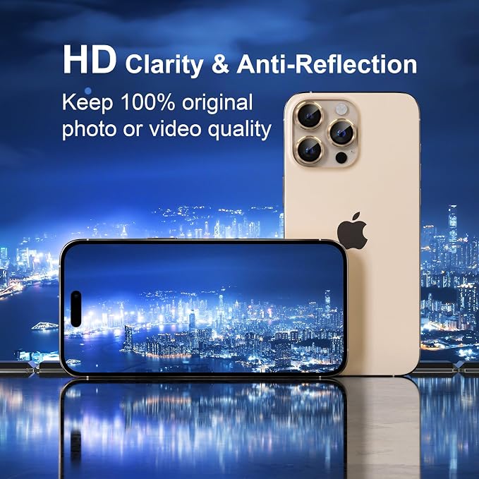 Misea Compatible for iPhone 16 Pro/iPhone 16 Pro Max Camera Lens Protector