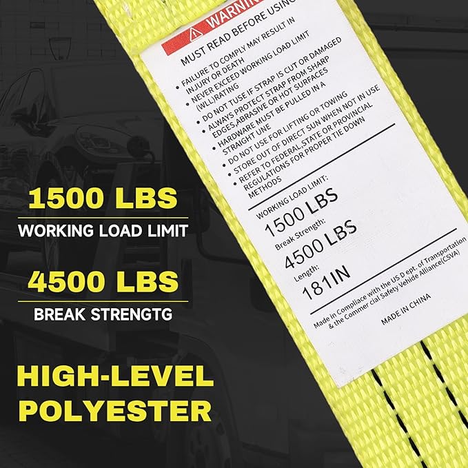 6 Pack 2" x15' Ratchet Strap Tie Down 4500LB J Hook, (Pack of 6) Heavy Duty Tie-Down Ratcheting Cargo Truck Straps Wire Hook Ends, J-Hook Ratchet Strap Tie-Downs