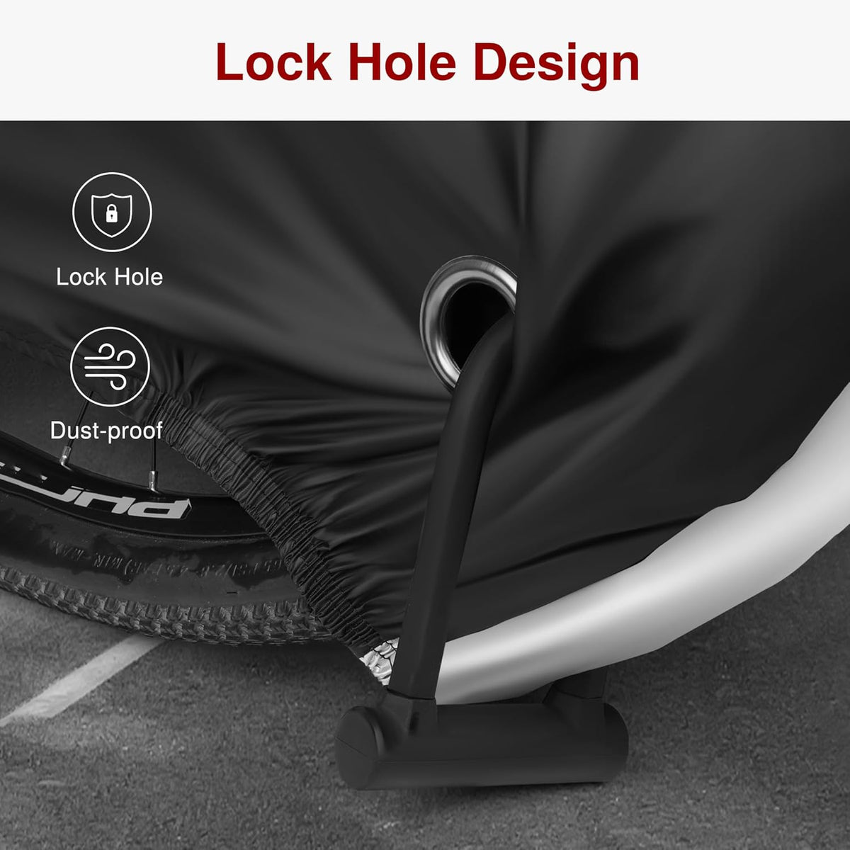 Puroma Bike Cover - Waterproof Outdoor Storage for 1-3 Bikes | UV & Dust Protection with Lock Hole