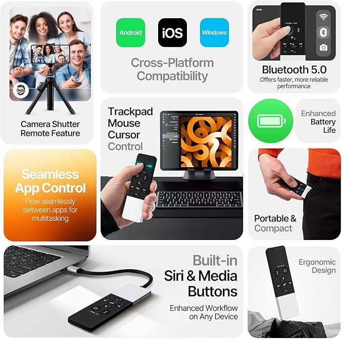 TNP Bluetooth Remote Control for iPad iPhone