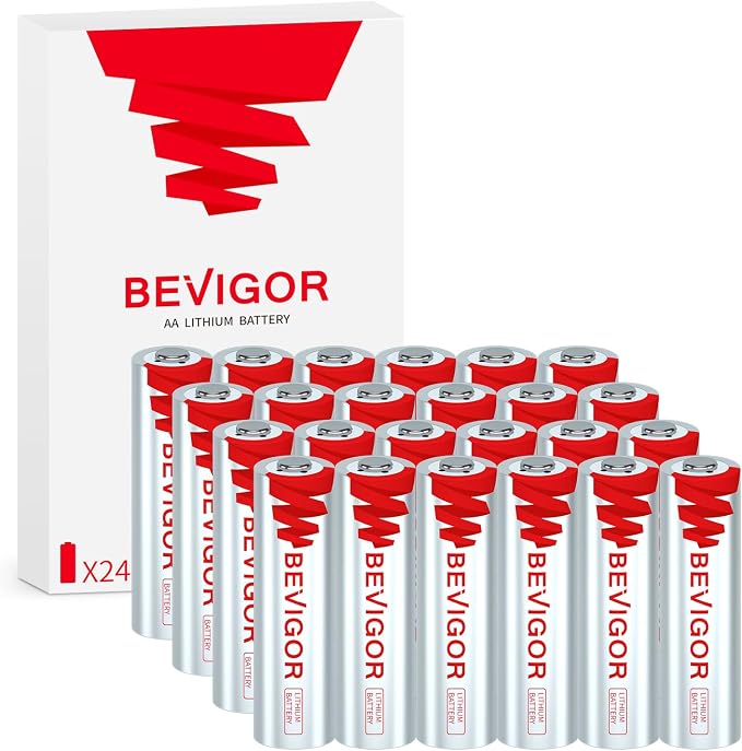 BEVIGOR Lithium AA Batteries 24 Pack, Long Lasting 1.5V AA Battery, 20-Year