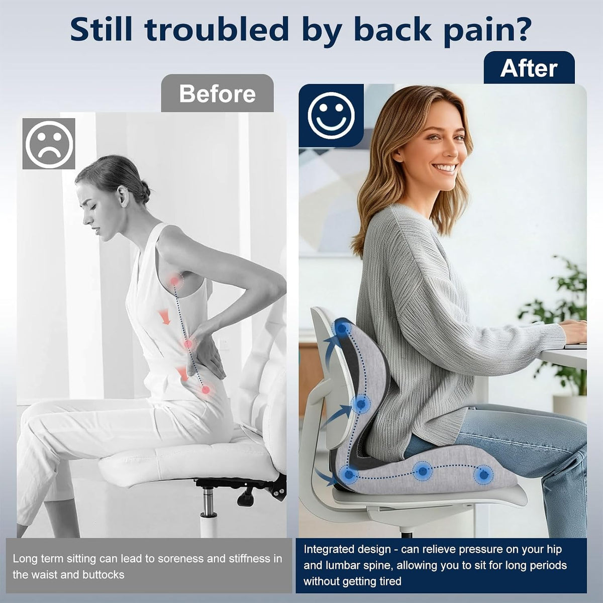 Car Seat Cushion for Long Driving, Office Chair Cushion