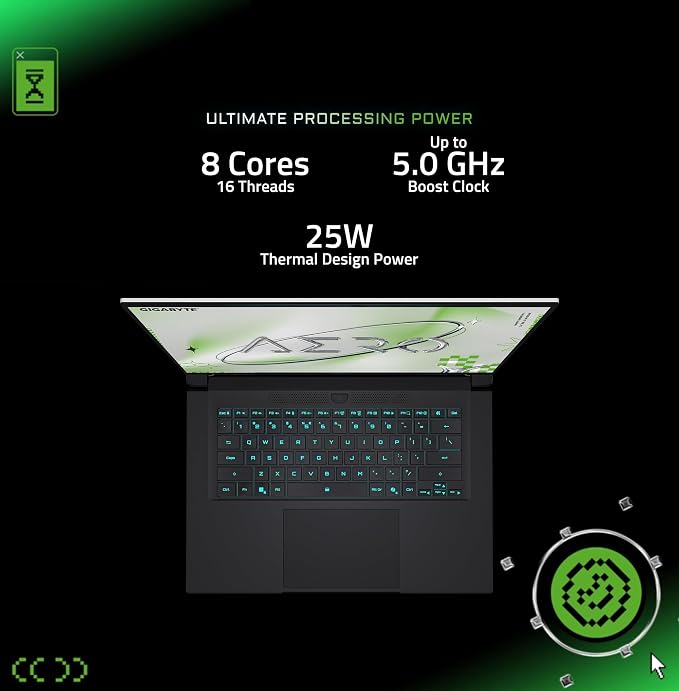 GIGABYTE AERO X16; Copilot+ PC - 165Hz 2560x1600 WQXGA - NVIDIA GeForce RTX 5070 - AMD Ryzen AI 7 350-1TB SSD with 16GB DDR5 RAM - Windows 11 Home - Lunar White