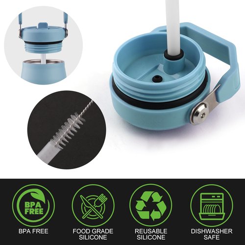 Joshey 8-Pack Replacement Straws for Stanley IceFlow 2.0 Flip Tumbler 30oz (Only) | Fit Stanley IceFlow Flip Straw Lid | BPA-Free Drink Straws with 2 Cleaning Brushes, IceFlow 2.0 Accessories Parts