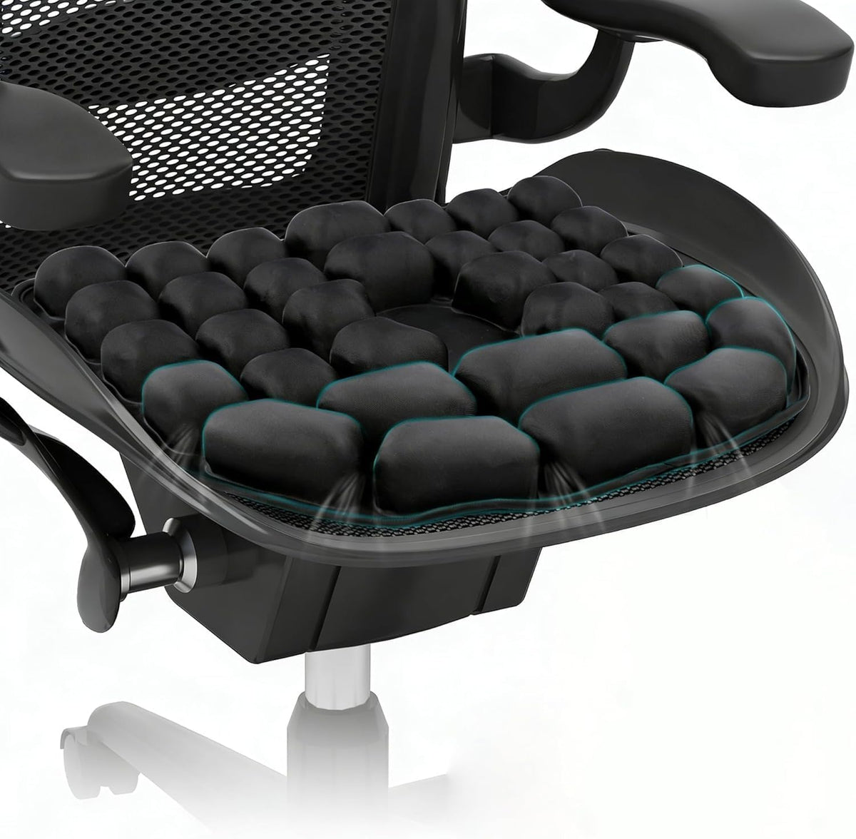 3D Air Inflatable Travel Seat Cushion for Pressure Relief Support | Comfort Cushion for Long Sitting,Car,Airplane Travel,Office Chairs & Home Living,Designed for Tailbone & Hemorrhoid Comfort