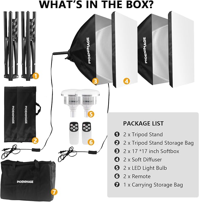 Softbox Lighting Kit, Soft box Photography Lighting Set