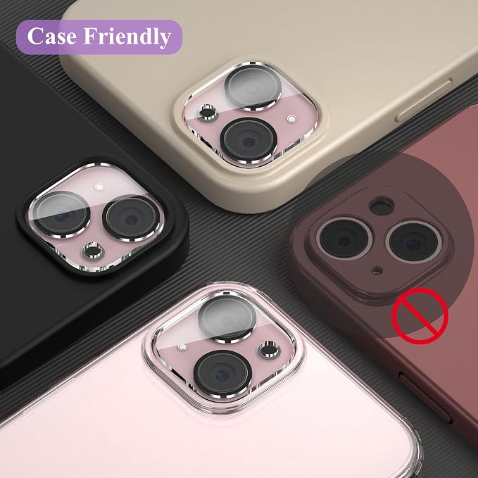 YWXTW [5 Pack Designed for iPhone 15 Camera Lens Protector, for iPhone 15 Plus