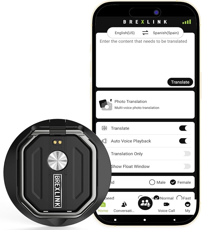 3-in-1 AI Translator Recorder, Language Translator Device, NO FEE