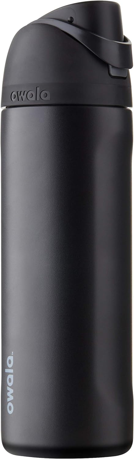 Owala FreeSip Insulated Stainless Steel Water Bottle - BPA-Free, 24 Oz, Ideal for Travel - Dark Color
