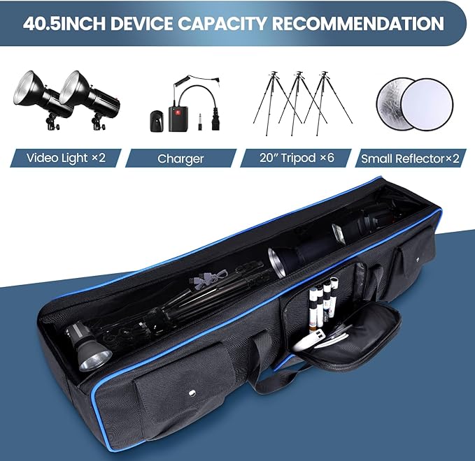 YOREPEK Tripod Carrying Case Bag 40.5", Resistant Light Stand Bag