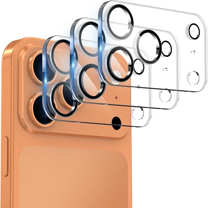 WHPXJY 2025 New Upgrade for 3 pack iPhone 17 Pro Camera Lens Protector-Tempered