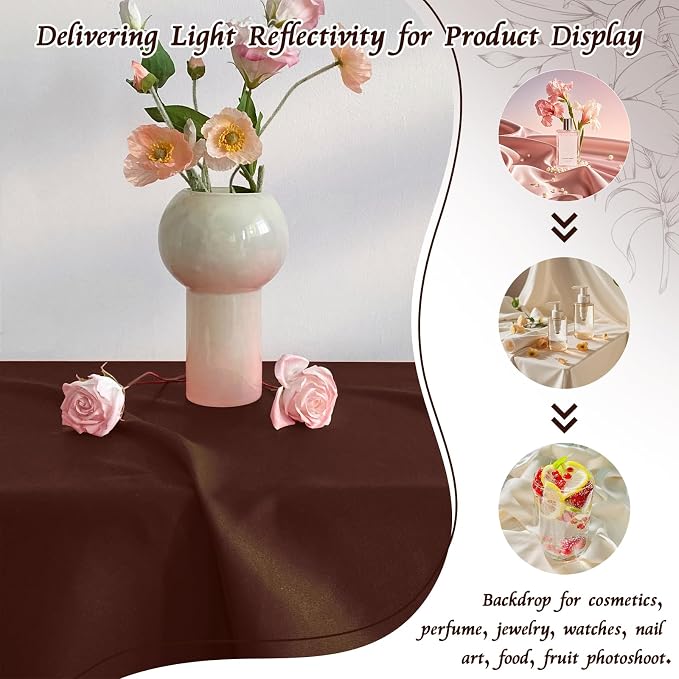 RUDONG M Satin Photography Backdrop 3.3x2.5ft
