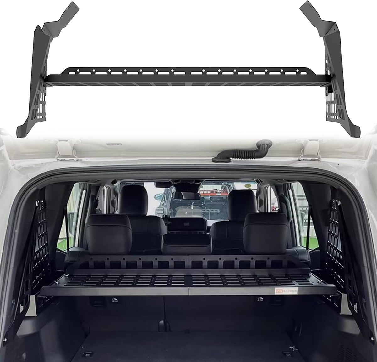 CTH for Toyota Land Cruiser 2024 2025 2026 Car Modification MOLLE Panel Trunk Organizer Cargo Storage Luggage Hanging Bracket Holder Shelf Accessories (Side + Middle Shelf)