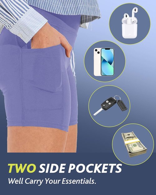 CAMPSNAIL Biker Shorts for Women - High Waisted Tummy Control with Pockets | 3"/5"/8" Sizes Available