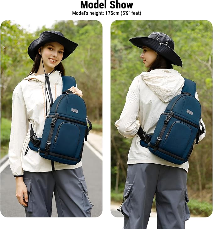 MOSISO Camera Sling Bag, DSLR/SLR/Mirrorless Camera Case Shockproof Photography