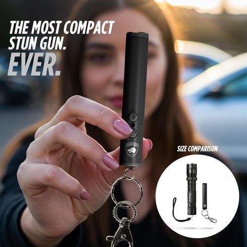Guard Dog Security Enlight Mini Stun Gun - Keychain-Friendly Self Defense Tool with LED Flashlight & USB-C Rechargeable