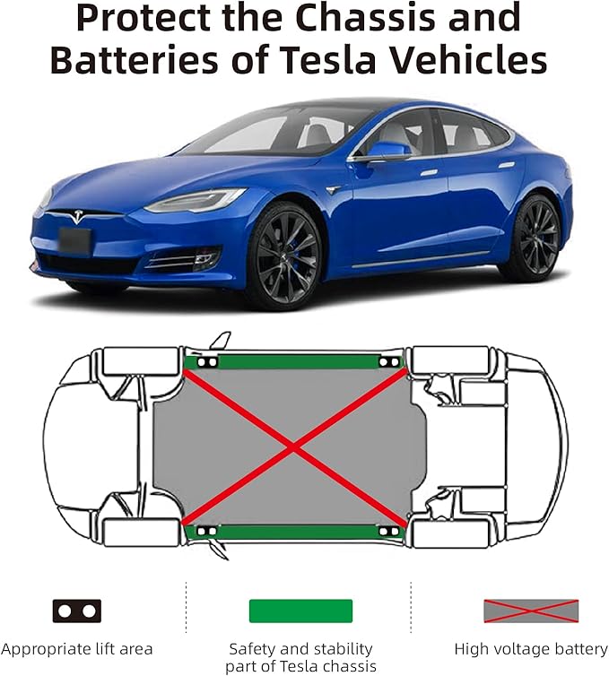 TCE Lifting Jack Pads for Tesla Model Y/S/3/X:Non-Slip Jack Pucks Tesla Accessories for Battery & Chassis Protection,4 Packs with a Storage Case,ATSLS001U