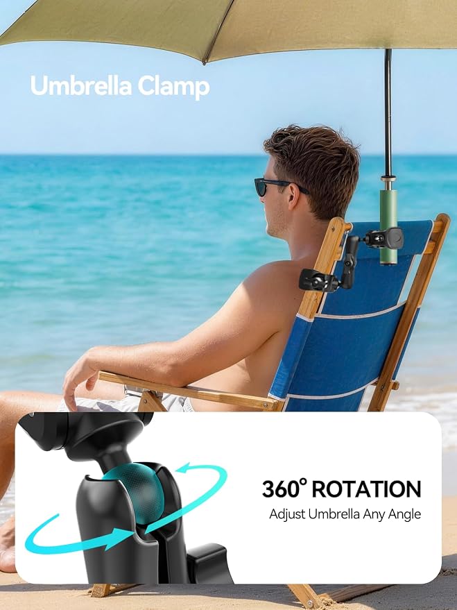 MAGJIEYX Double Clamp Mount, 360°Magic Arm