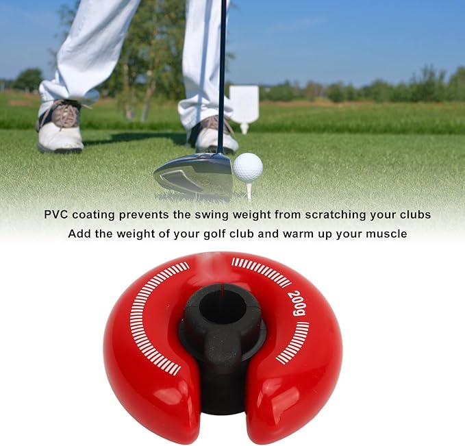 Golf Weight Rings, Golf Swing Weight Ring Red Scratch Golf Weights Swing Compact Golf Swing Trainer Ring for Training