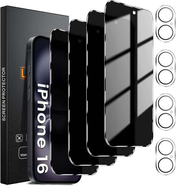 Lesakit 4+4 Pack Privacy Screen Protector