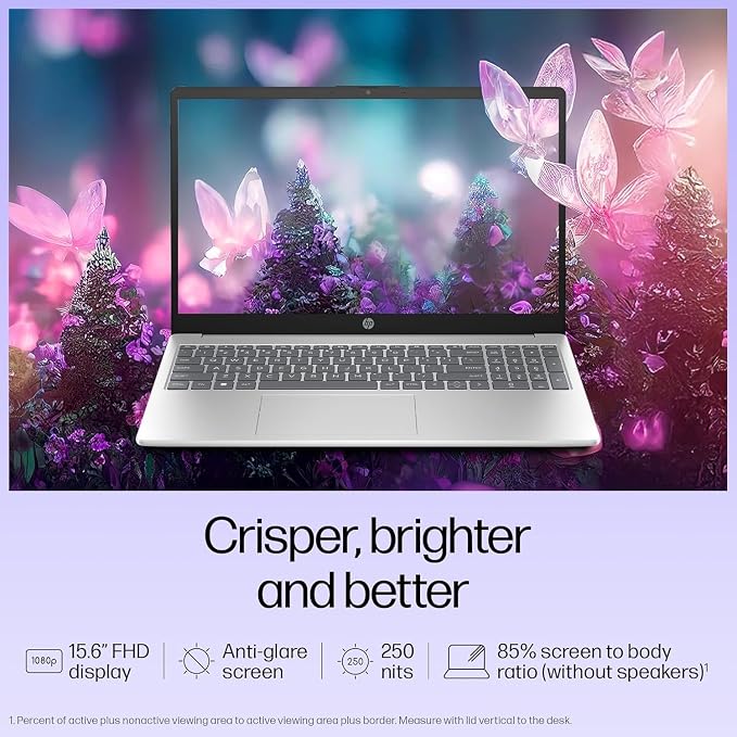 HP Laptop 2026 Copilot AI, 15.6" FHD, 8GB RAM, 256GB SSD, Intel Processor | WiFi 6, Office 365, Long Battery Life, Portable Size & Lightweight, Windows 11 Home for Students & Business Office