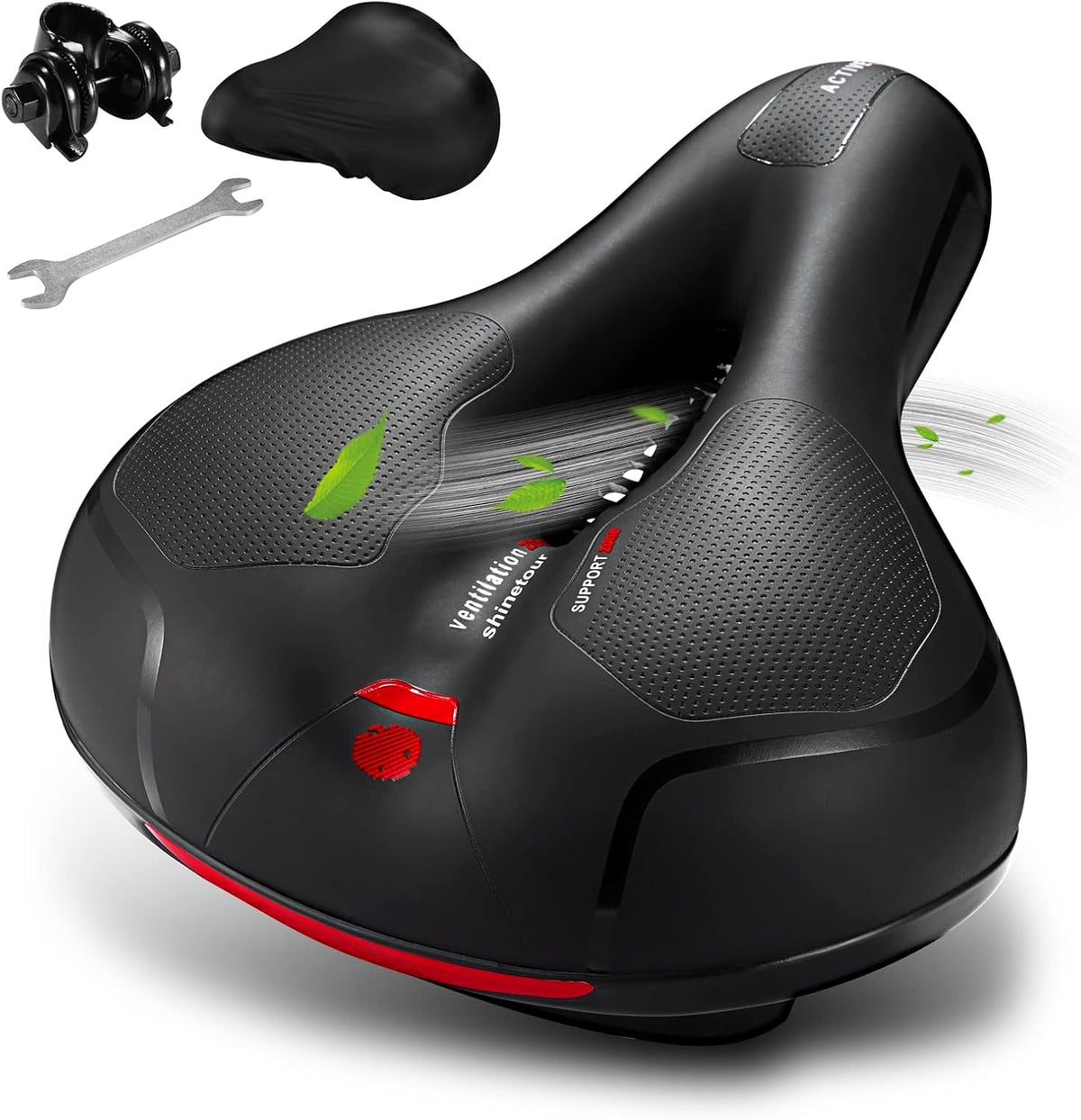 Skiennix Comfortable Bicycle Seat Cushion - Dual Shock Absorbing Memory Foam | Waterproof Design for Road Bikes