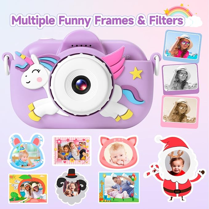 Kids Camera Toddler Toys for Girls Boys, YEEHAO 32MP Dual Lens Digital Camera