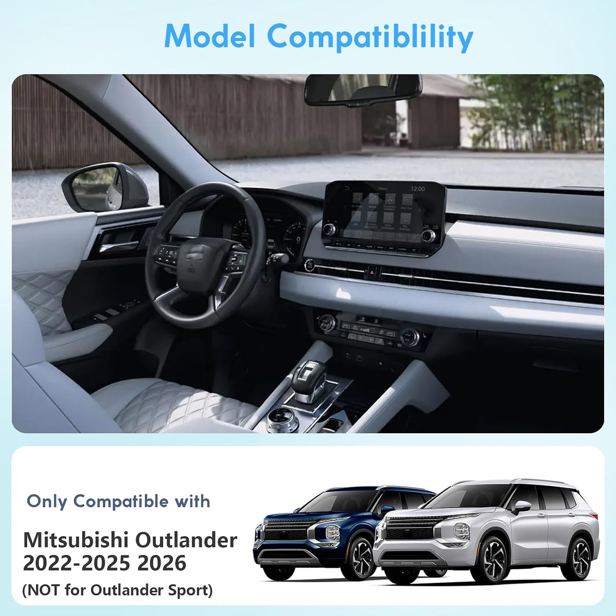 Center Console Organizer Tray for Mitsubishi Outlander 2022-2025 2026 Accessories (NOT for Outlander Sport), Armrest Storage Box Insert Tray with Non-Slip Smooth Silicone Liners Car Organizer