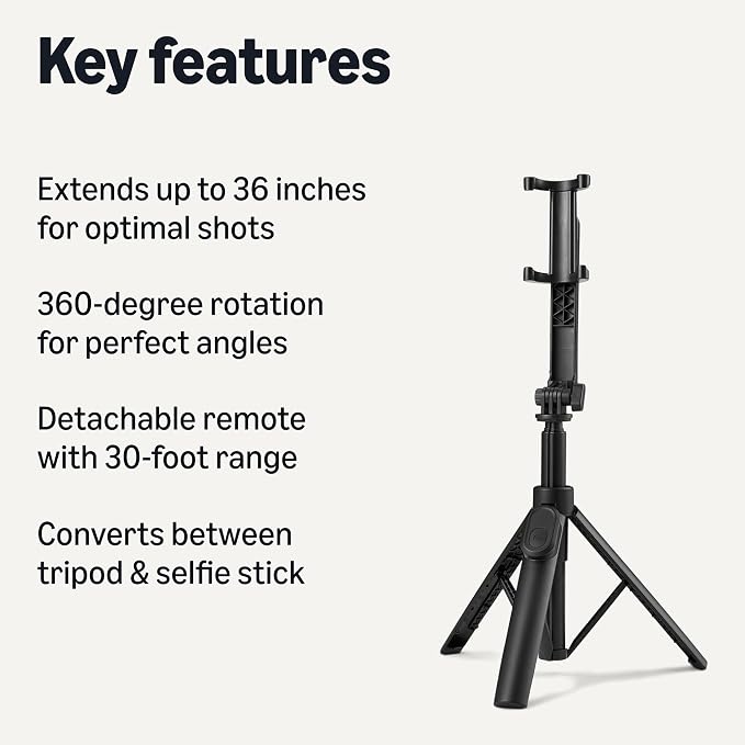 Amazon Basics 36" Portable Selfie Stick Mini Tripod