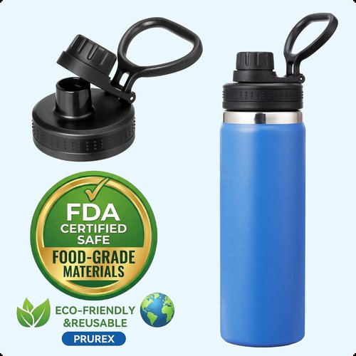 Hydro Flask Replacement Spout Lid - Leak-Proof Sports Cap for Wide Mouth Bottles (12-64oz)