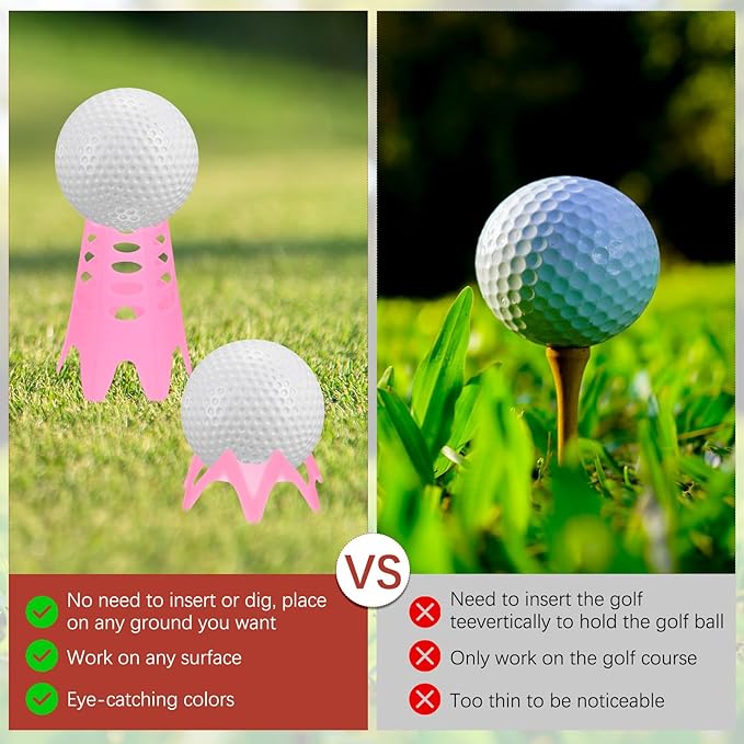 Golf Simulator Tees - Plastic Golf Tees Use for Home & Outdoor & Indoor Driving Range & Winter Turf