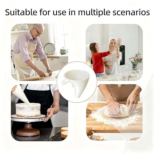 Flour Funnel for KitchenAid Mixer - Compatible with 5 Qt & 4.5 Qt Bowl-Lift Models | Dishwasher Safe, Anti-Splash Design for Mess-Free Baking | Includes 2-Piece Set (Purple)