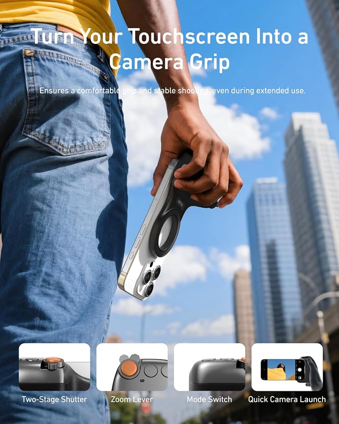 TELESIN Fun Shot Magnetic Phone Camera DSLR Style Shutter Grip