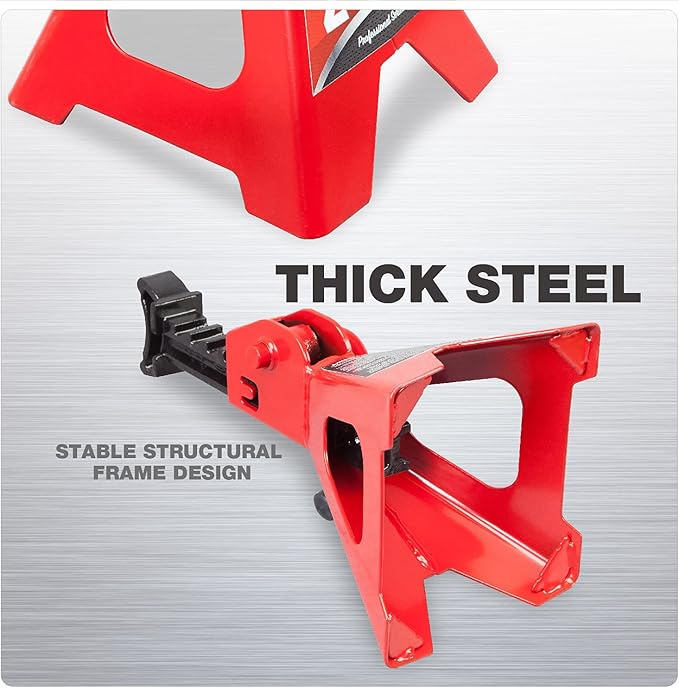 Jack Boss Jack Stands Low Profile 2 Ton(4000 LBs) Lifting Car Stand, Fit Use for Cars Automotive Small Vehicles, 2 Pack