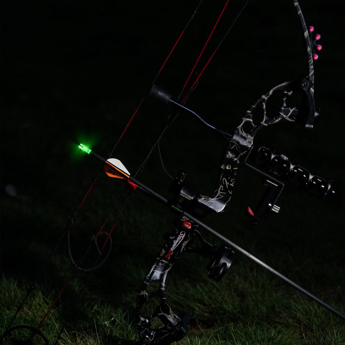 Skiennix Lighted Nocks for Arrows - 6PCS with .204/.233/.244/.246 Diameter & H/S/GT Bushings