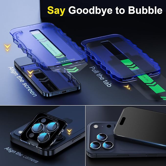 YWXTW 2 Pack for iPhone 17 Pro Matte Screen Protector 6.3 Inch + 1 Set Camera