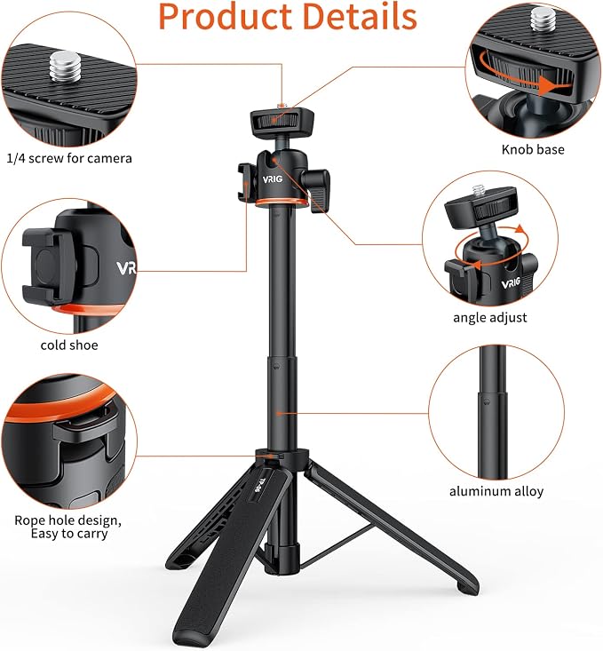 VRIG 21.6" Extension Pole Tripod