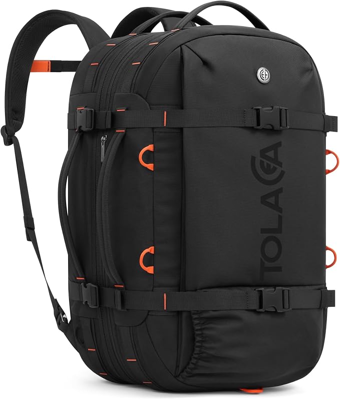 Tolaccea Travel Backpack for Men Women, 40L-50L Carry On Backpack