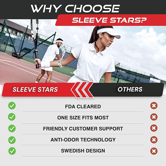 Sleeve Stars Tennis Elbow Brace for Women - Adjustable Tennis Elbow Strap, Golfers Elbow Brace for Men, Counterforce Brace for Tendonitis Relief, Fits 9"-23" (Single/Mint Green)