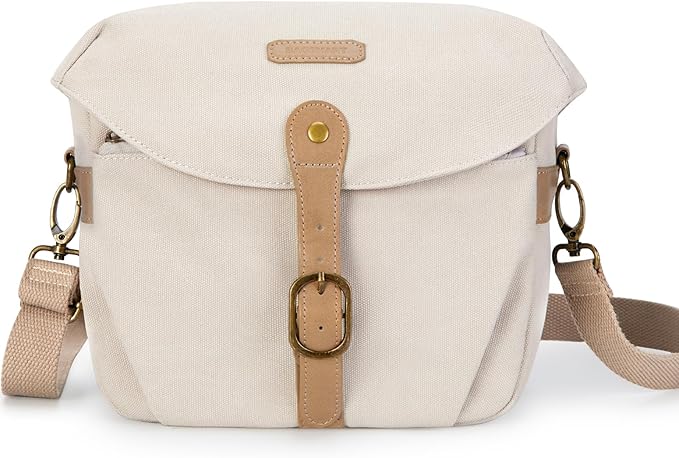 BAGSMART Camera Bag, SLR DSLR Canvas Crossbody Camera Case, Compact Camera