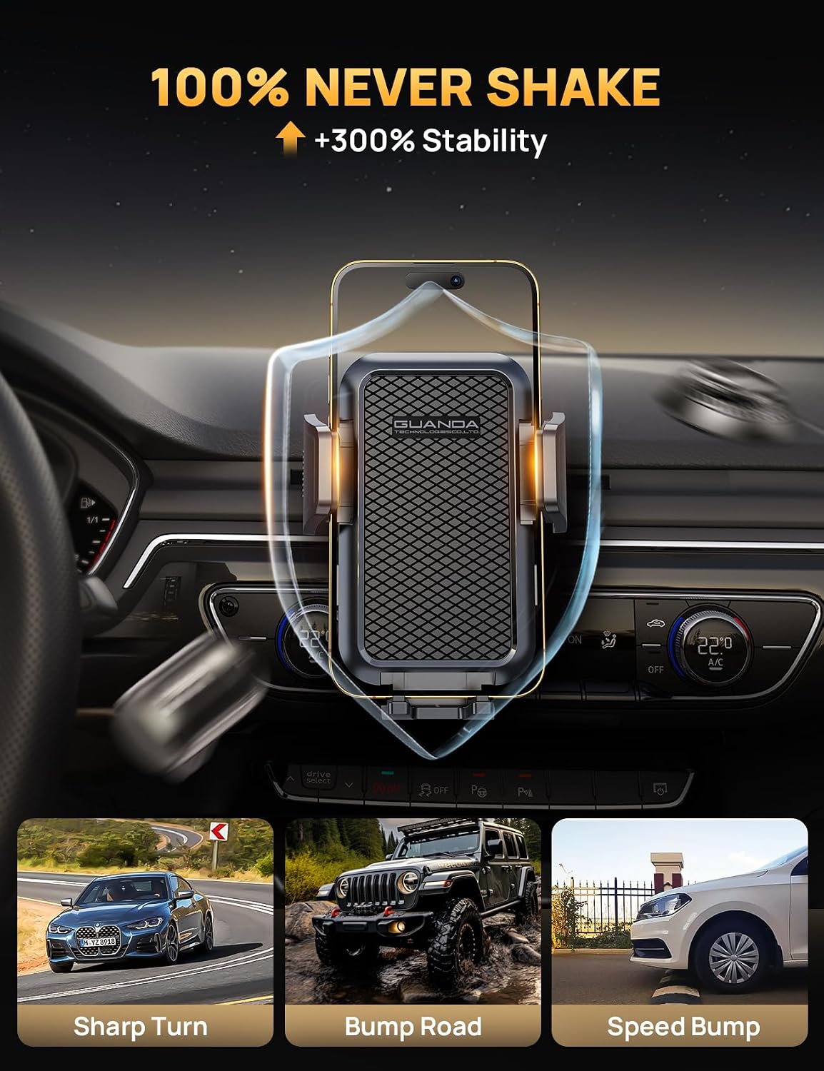 CD Phone Holder for Car, Stable CD Slot Mount for Thick Cases, 360° Viewing