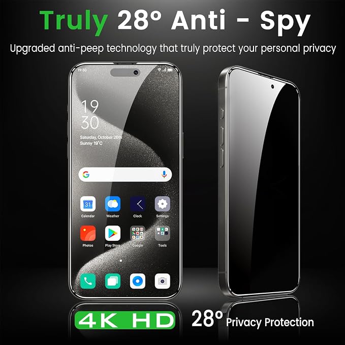 Romkasi 4 Pack Privacy Screen Protector