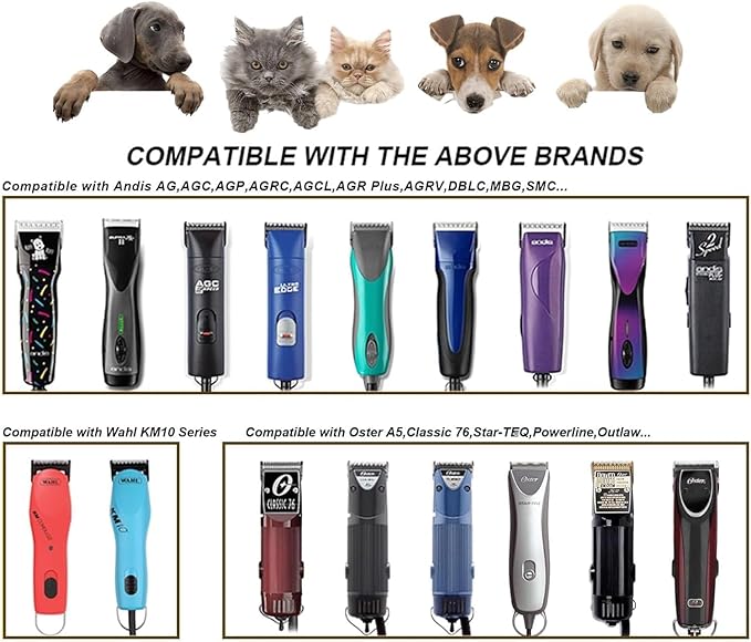 30 Blades for Dog Grooming Blades Compatible with Andis,Oster A5,Wahl km10 Dog Clippers,Size-#30, 1/50-Inch Cut Length (0.5mm)(3pcs #30)
